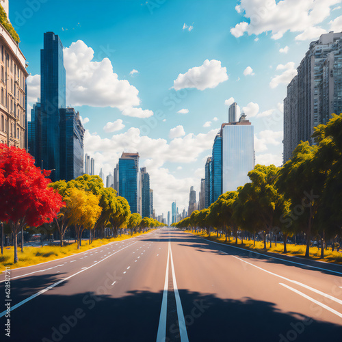 Buildings Flanking a Broad Road