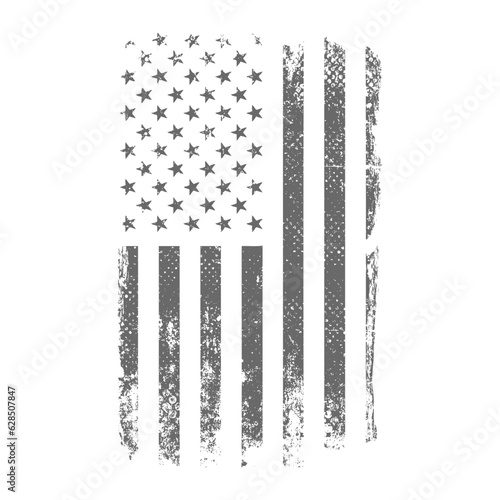 Grunge USA flag. American flag with grunge texture. Vector 