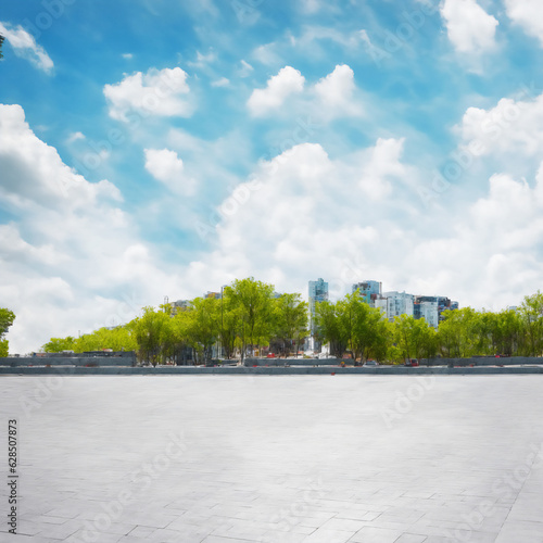 A Spectacular Cityscape and Skyline from an Empty Vantage Point