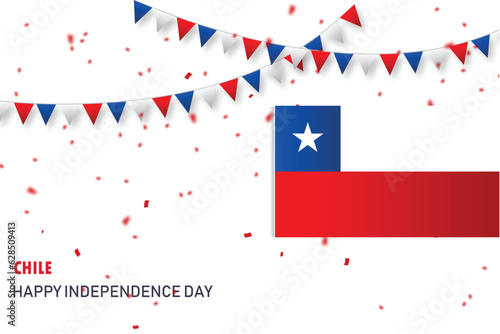 Free vector happy chile independence day