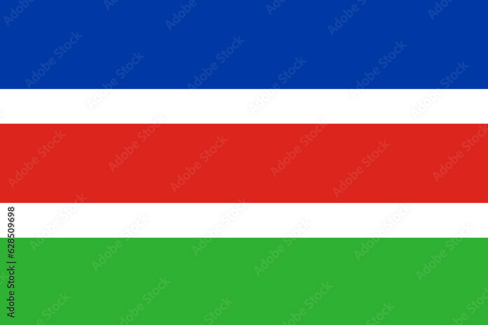 Flag of Laarbeek Municipality (North Brabant or Noord-Brabant province, Kingdom of the Netherlands, Holland)
