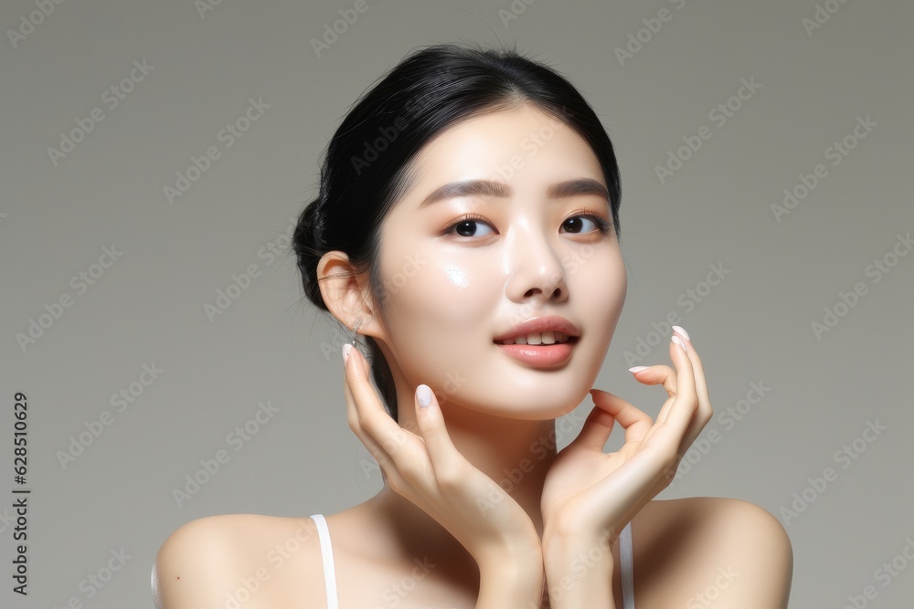 Face care, Facial treatment, Cosmetology, Beauty and spa, Asian women portrait. Face care, Facial treatment, Cosmetology, Beauty and spa, Asian women portrait.