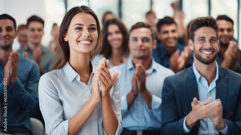 Team and employees clapping hands for success, Support, Achievement and diverse group of people applauding together in business meeting Team and employees clapping hands for success, Support, Achievement and diverse group of people applauding together in business meeting