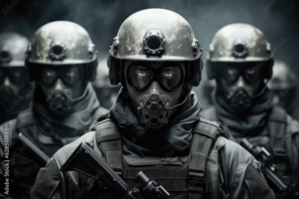 Group of special forces soldiers, Soldiers during Military Mission. Group of special forces soldiers, Soldiers during Military Mission.