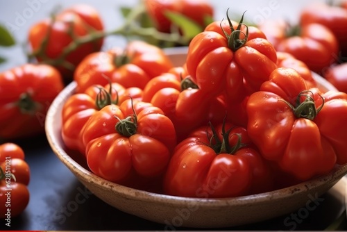 Fresh bio tomatoes  Organic vegetables freshly  Nutrition and vitamin theme.