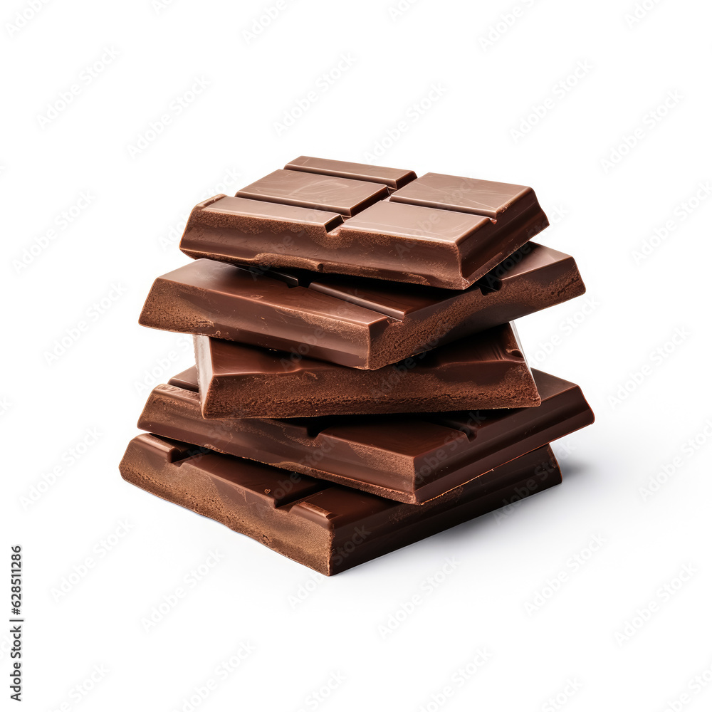 Delicious chocolate isolated on white background Delicious chocolate isolated on white background