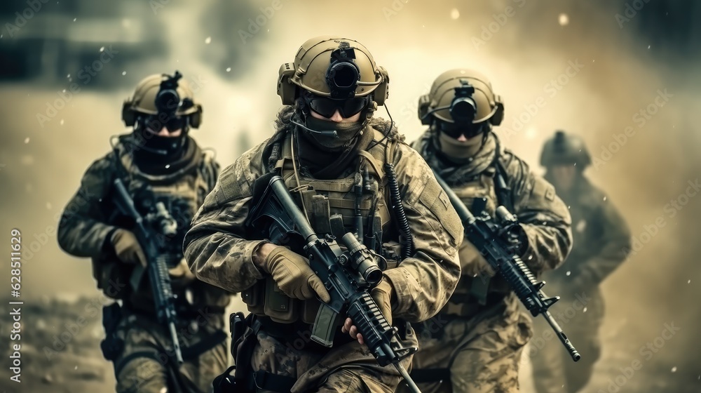 Army soldiers fighting scene on war. Army soldiers fighting scene on war.