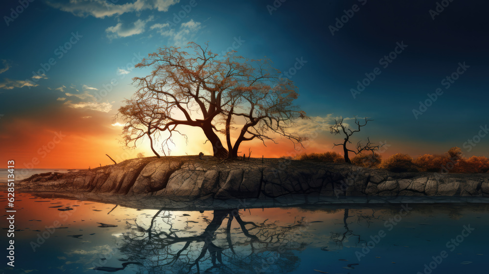 Conceptual image of climate change Conceptual image of climate change