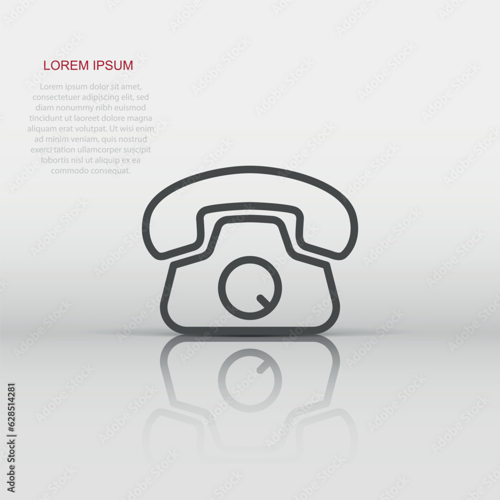 Mobile phone icon in flat style. Telephone talk vector illustration on white isolated background. Hotline contact business concept. Mobile phone icon in flat style. Telephone talk vector illustration on white isolated background. Hotline contact business concept.