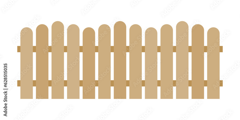 Isolated vector wooden fence Isolated vector wooden fence