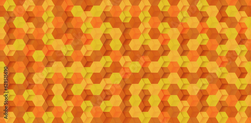 Abstract geometric background in yellow colors. Vector illustration.