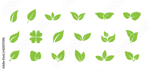 green leaf ecology nature element vector icon. leaf icon vector design template simple and clean. leaf logo icon vector design template