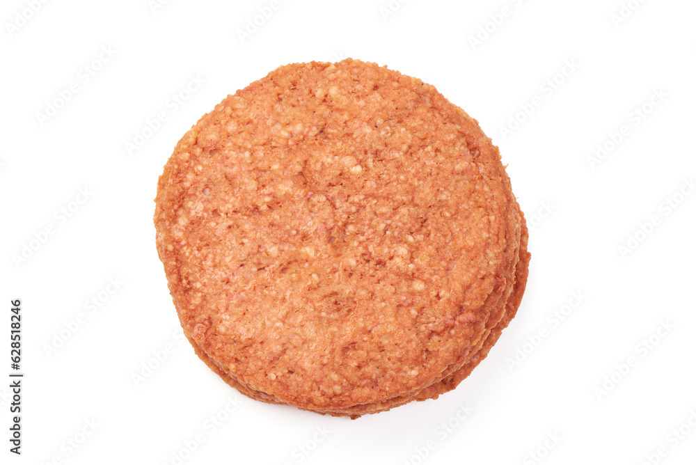 Burger cutlets, ingredients for hamburger, isolated on white background. Burger cutlets, ingredients for hamburger, isolated on white background.