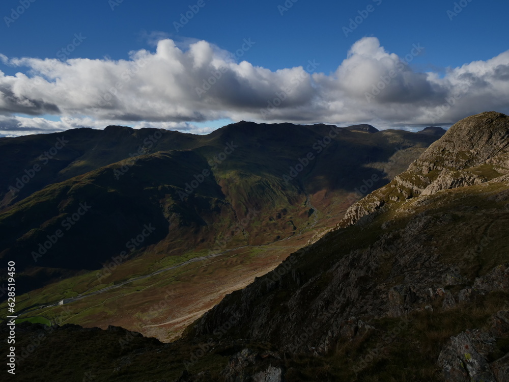 Fototapeta premium View over the mountain range in the Lake District