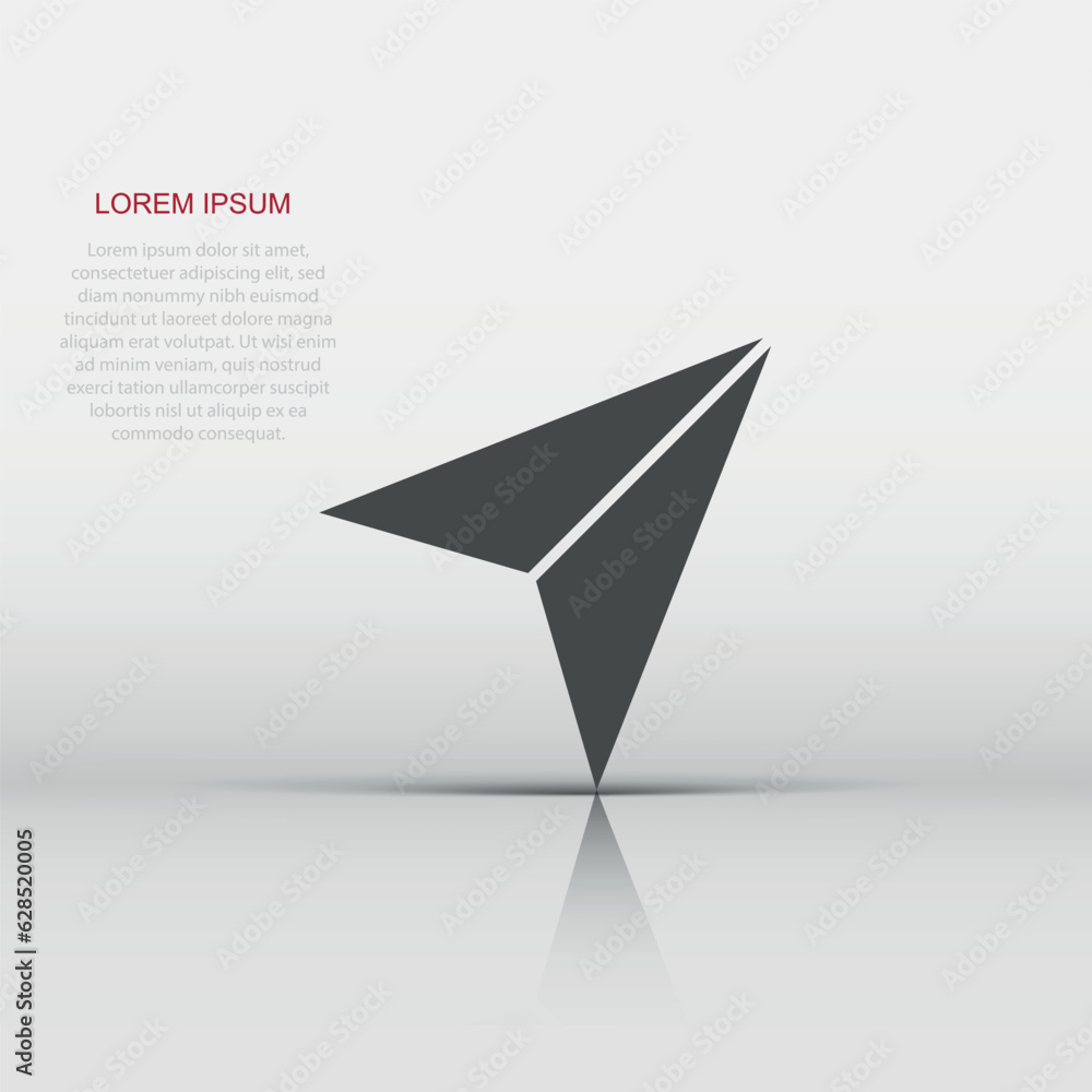 Paper plane icon in flat style. Sent message vector illustration on white isolated background. Air sms business concept. Paper plane icon in flat style. Sent message vector illustration on white isolated background. Air sms business concept.