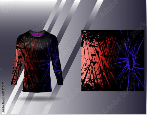 Sports jersey and tshirt template sports design for football racing gaming jersey vector