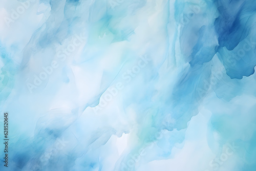 Abstract watercolor blue background created with Generative AI technology