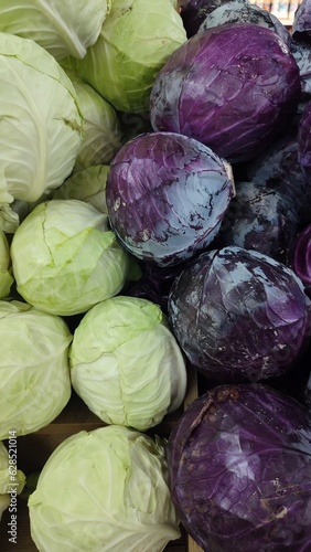 red cabbage in market