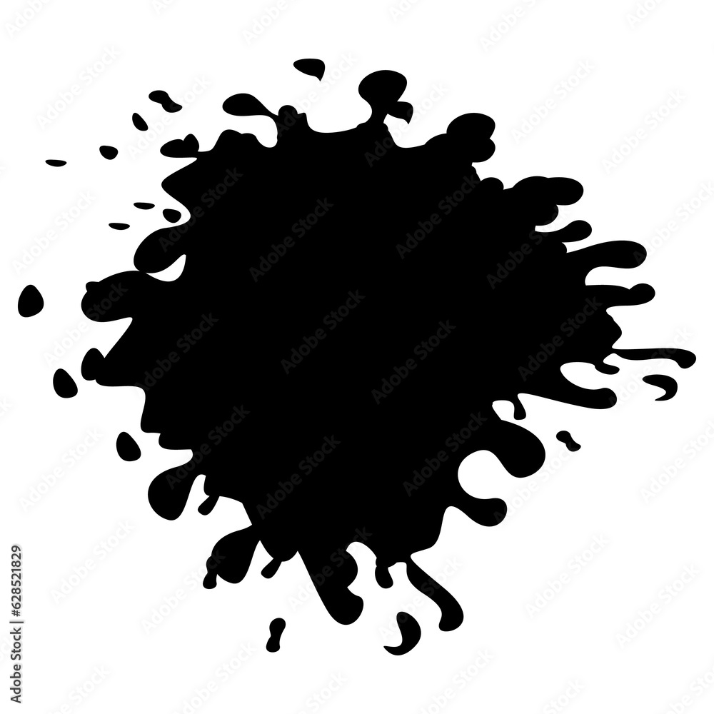 Black blots on a white background.Abstract blots, splashes and spots on a white background.Flat vector illustration. Black blots on a white background.Abstract blots, splashes and spots on a white background.Flat vector illustration.