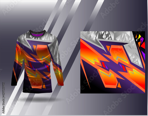 Sports jersey and tshirt template sports design for football racing gaming jersey vector