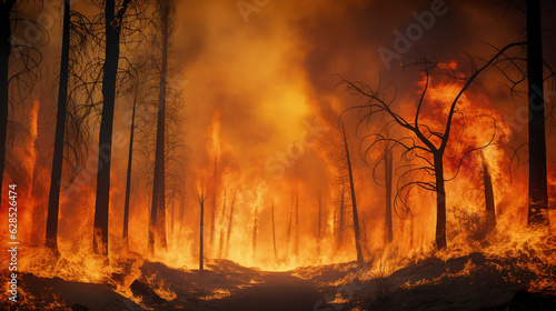 Massive Wildfire, Firefighter © Creative Inspiration