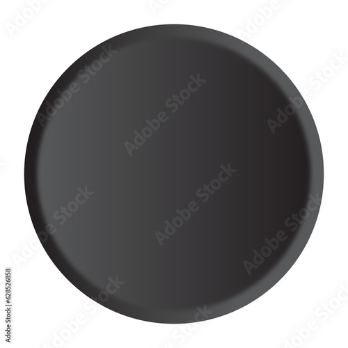 3d black button