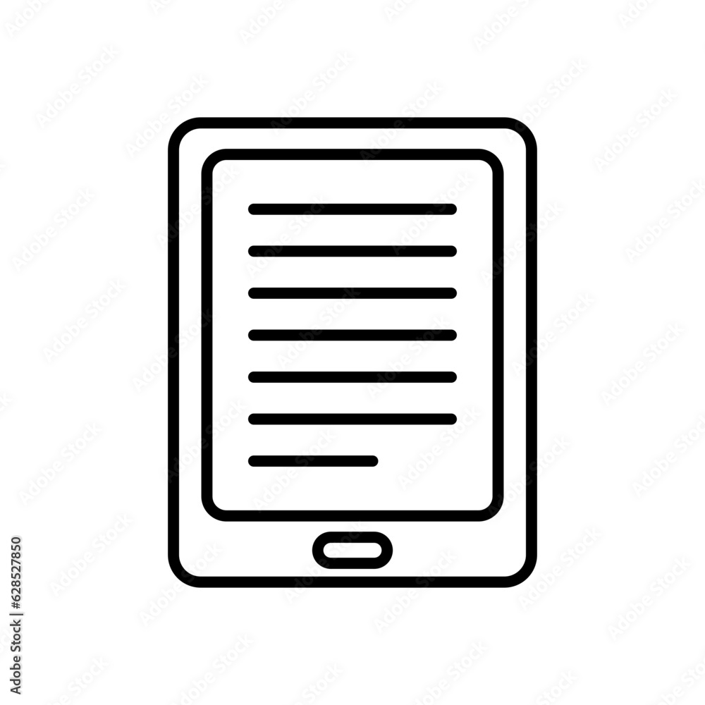 ebook icon vector in line style ebook icon vector in line style