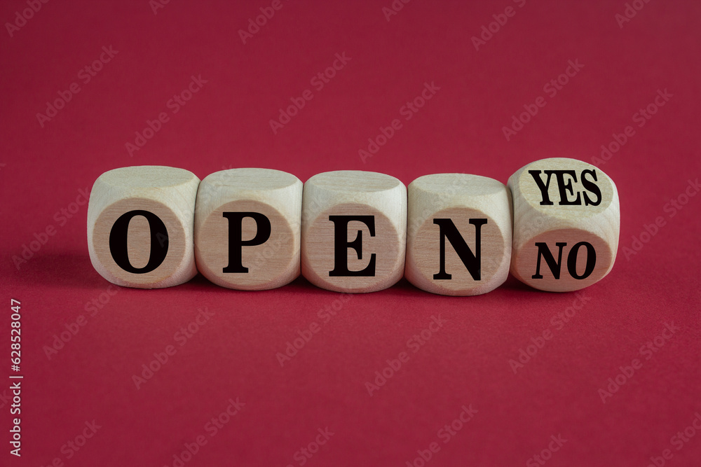 Turned a dice and changes the word no to yes as indication of an opening Turned a dice and changes the word no to yes as indication of an opening