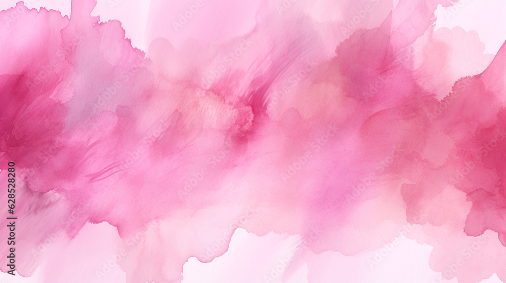 Abstract pink watercolor background.Hand painted watercolor. Generative AI