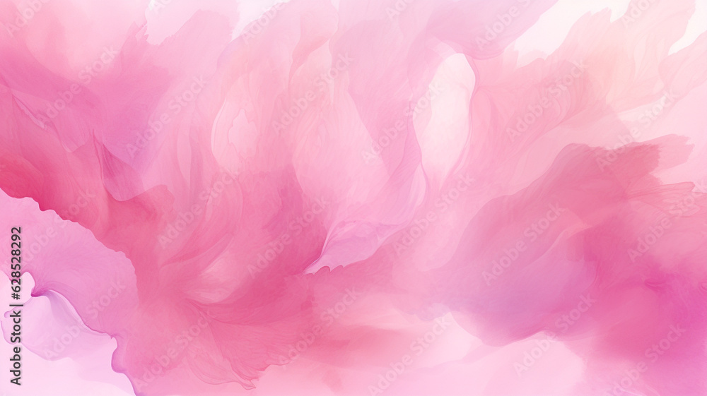 Fototapeta premium Abstract pink watercolor background.Hand painted watercolor. Generative AI