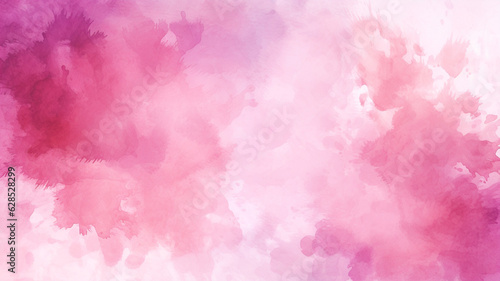 Abstract pink watercolor background.Hand painted watercolor. Generative AI © BoszyArtis