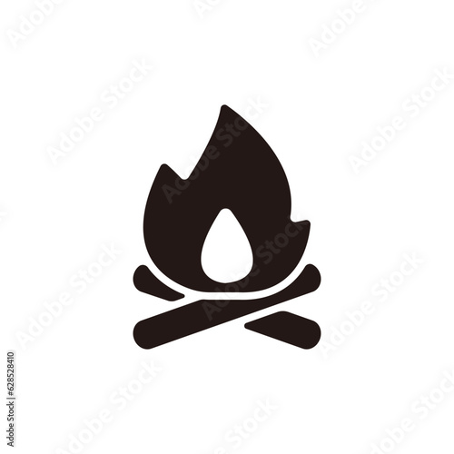 Bonfire icon.Flat silhouette version.