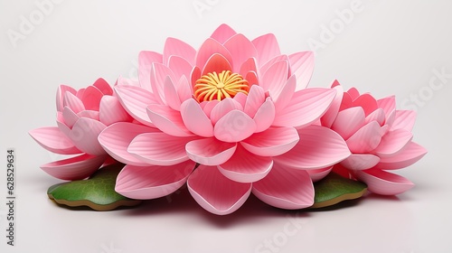 lotus flower on white and black background generative ai