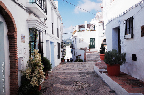 scene of frigiliana in spain