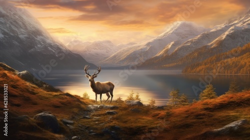 deer in the fjord © Aliaksei