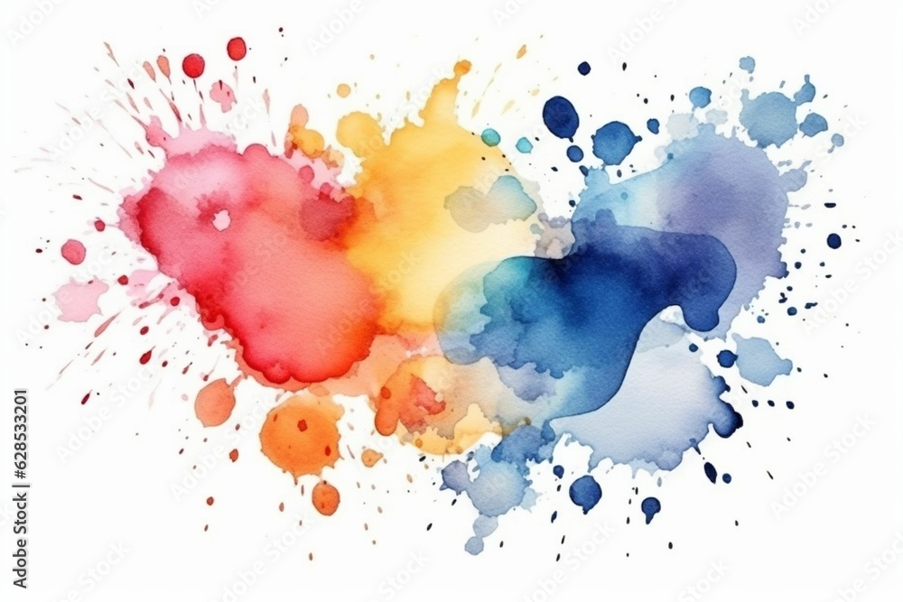 multicolor watercolor blots
