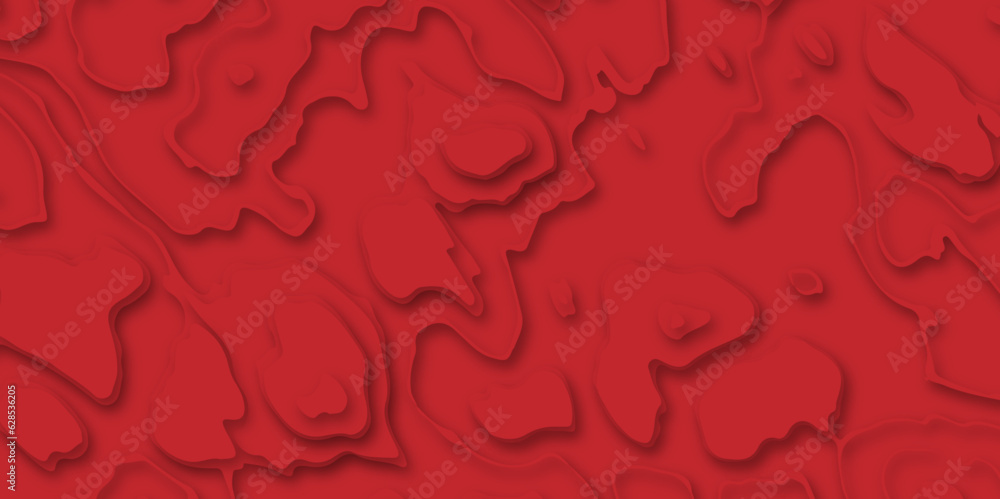 Floral ornament on a table. Golden heart on red hearts background ...