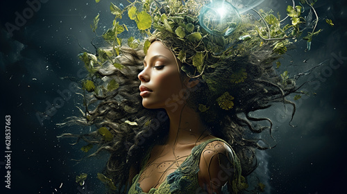 Canvas Print Artistic image of mother earth