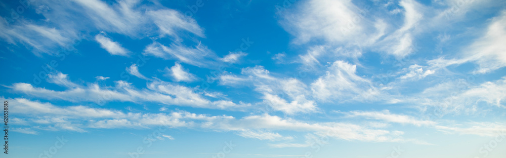 Fototapeta premium Blue sky background with clouds natural background
