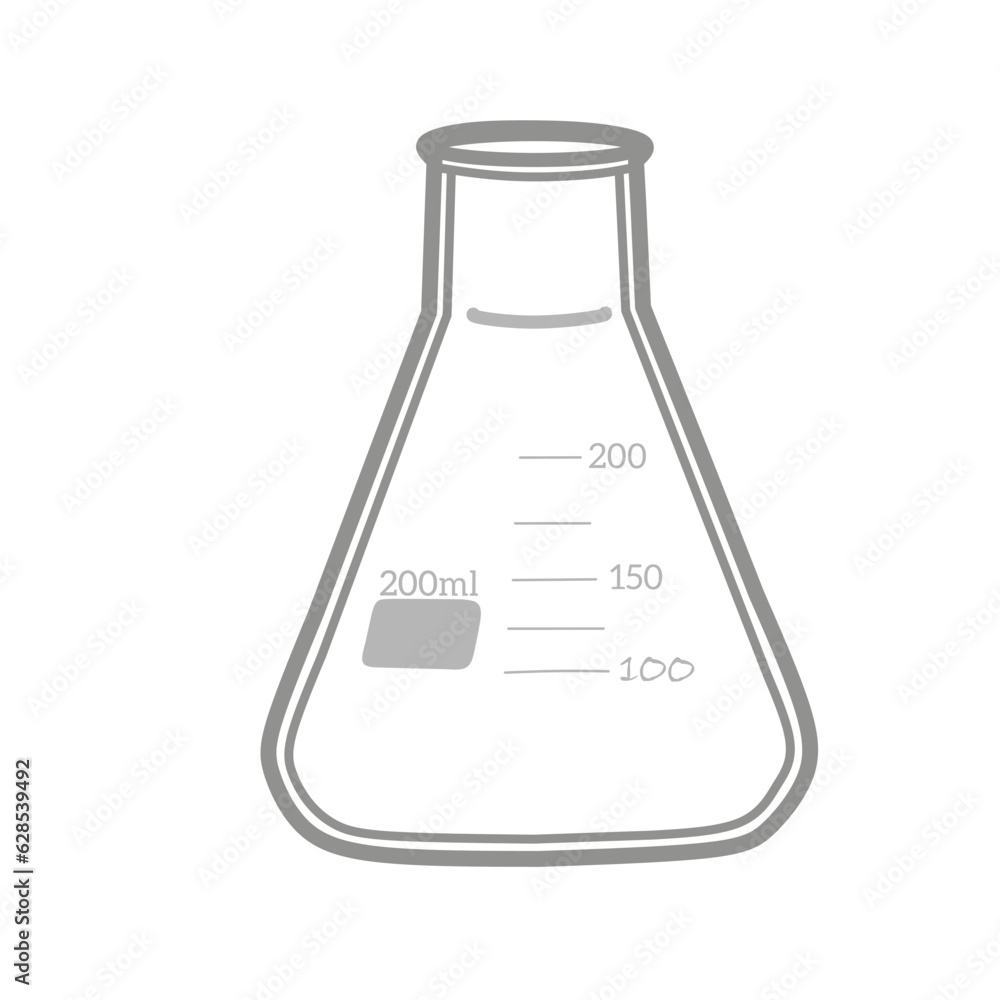 Erlenmeyer flask functions to be a container for liquid chemicals usually used in the titration process to observe color changes Erlenmeyer flask functions to be a container for liquid chemicals usually used in the titration process to observe color changes