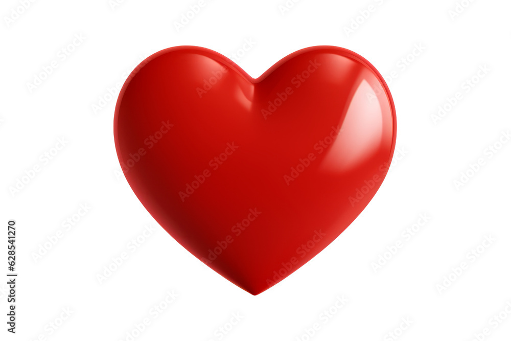 Heart isolated on transparent background , generative ai