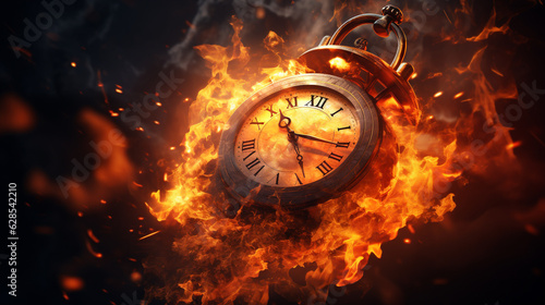 burning clock