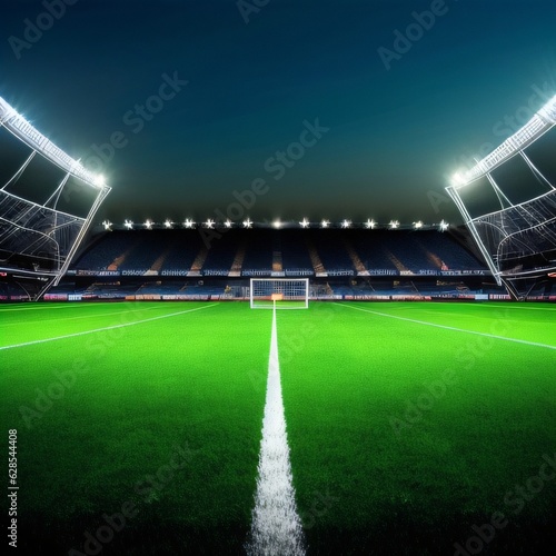 soccer field with spotlights © Designosean