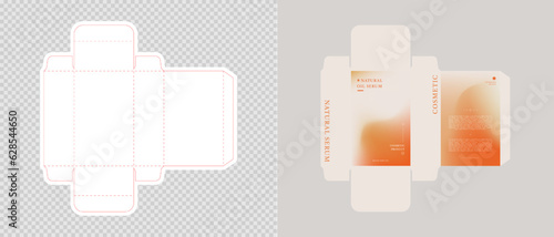 Cardboard box template. Cosmetic package box design. Vector illustration.