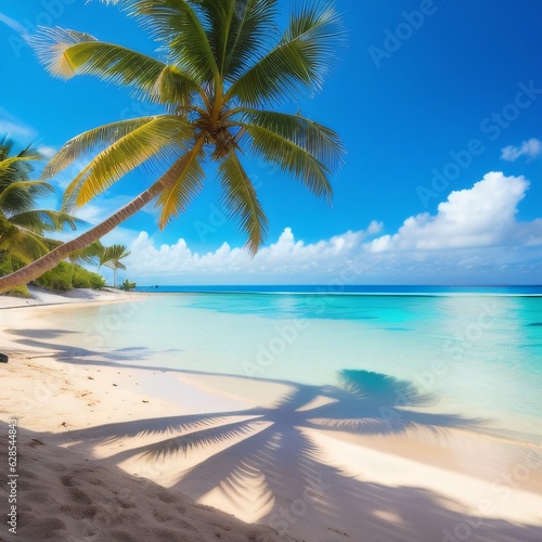 beach with palm trees