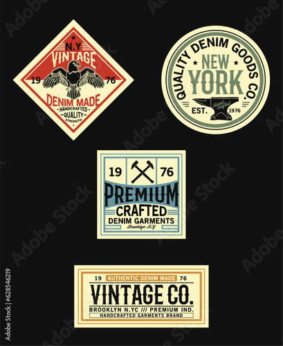 vintage label designs as vector