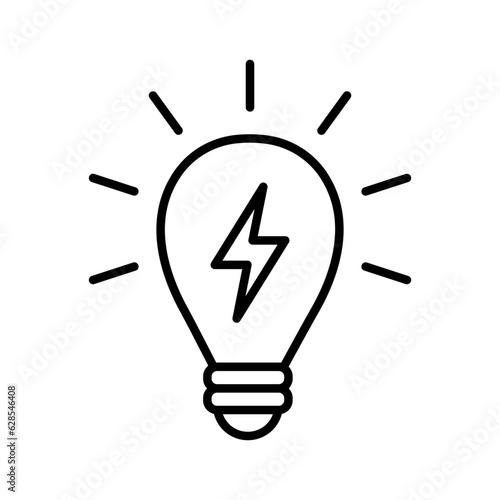 Light bulb modern stylish icon vector