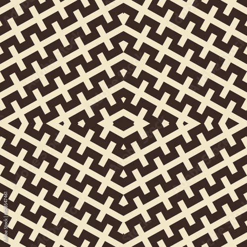 Seamless surface pattern design with ethnic embroidery ornament. Repeated black zipper lines wallpaper. Zigzag stripes. Jagged linear motif. Digital paper for page fills, web designing, textile print.
