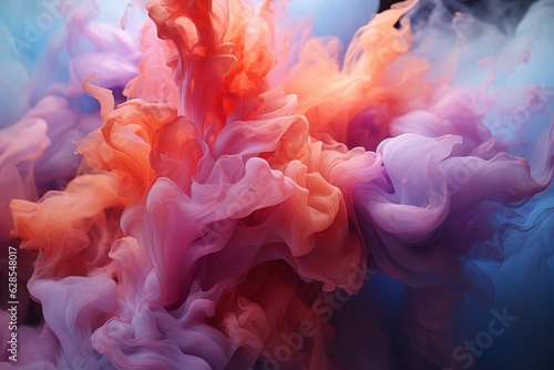Frozen abstract explosion: Smoke movement captured artistically. Generative AI
