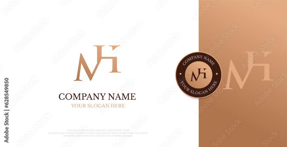 Initial MH Logo Design Vector 